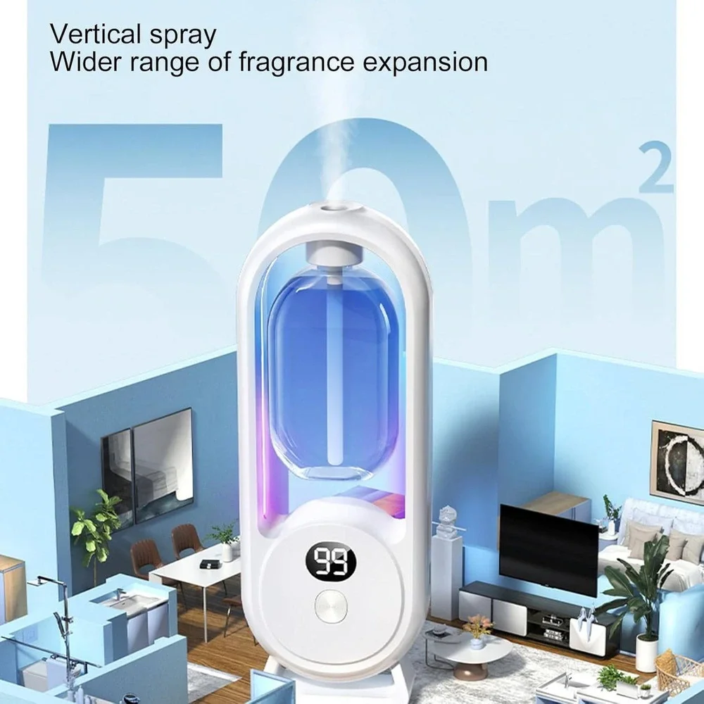 Essential Oil Diffuser Wall Mounted Aroma Scent Dispenser w/ 50ml Fragrance Oil